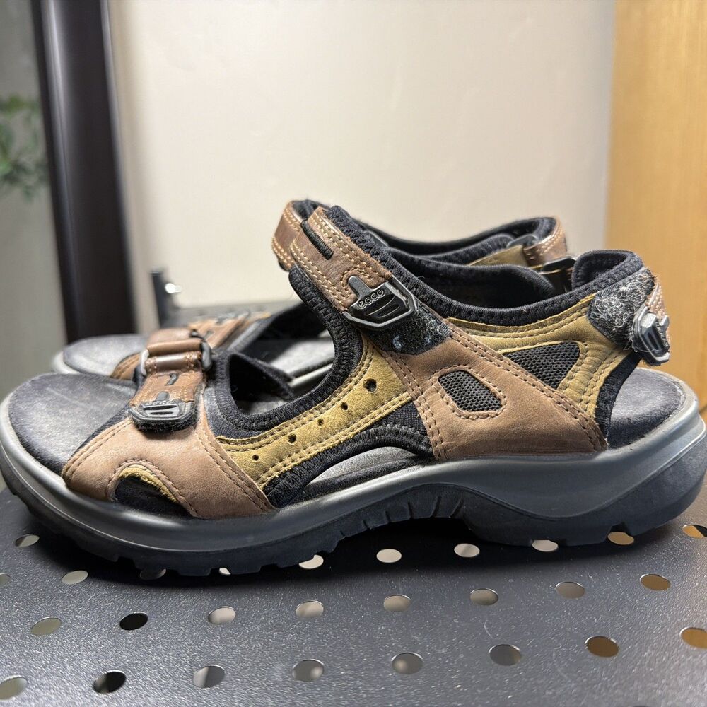 Ecco Yucatan Women’s Sandal Brown Knick Leather Size 38/7